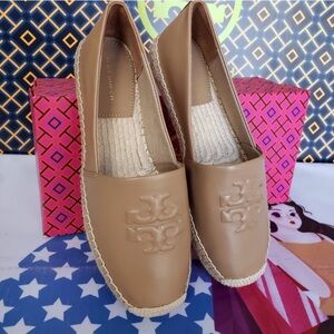 Tory Burch Beige Leather Espadrilles
